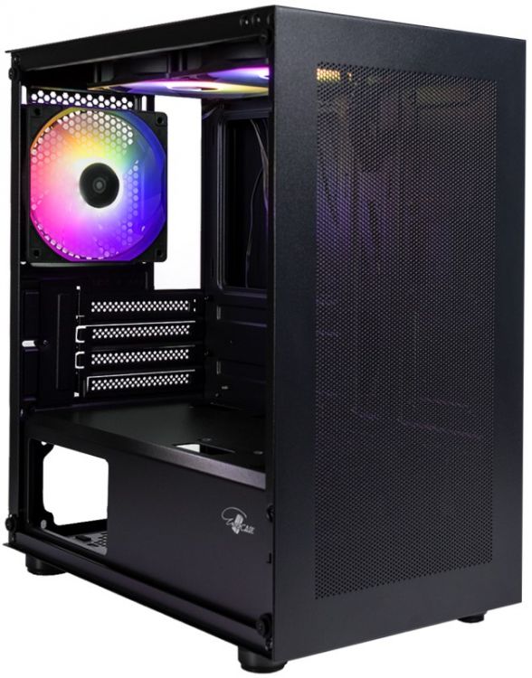 Корпус mATX Eurocase M09 без БП 3 ARGB black закаленное стекло USB 3.0