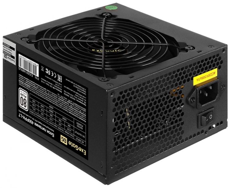 Блок питания ATX Exegate EX292148RUS-OEM 400PPH-LT, 400W, 80 PLUS, APFC, 120mm fan