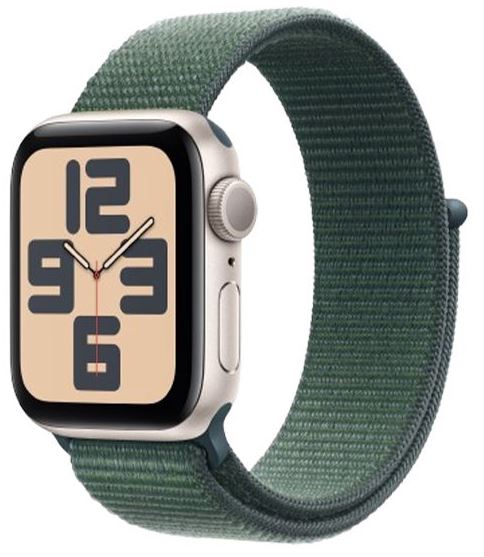 

Часы Apple Watch SE GPS 40mm MXEH3 Starlight Aluminium Case with Lake Green Sport Loop, Watch SE GPS 40mm