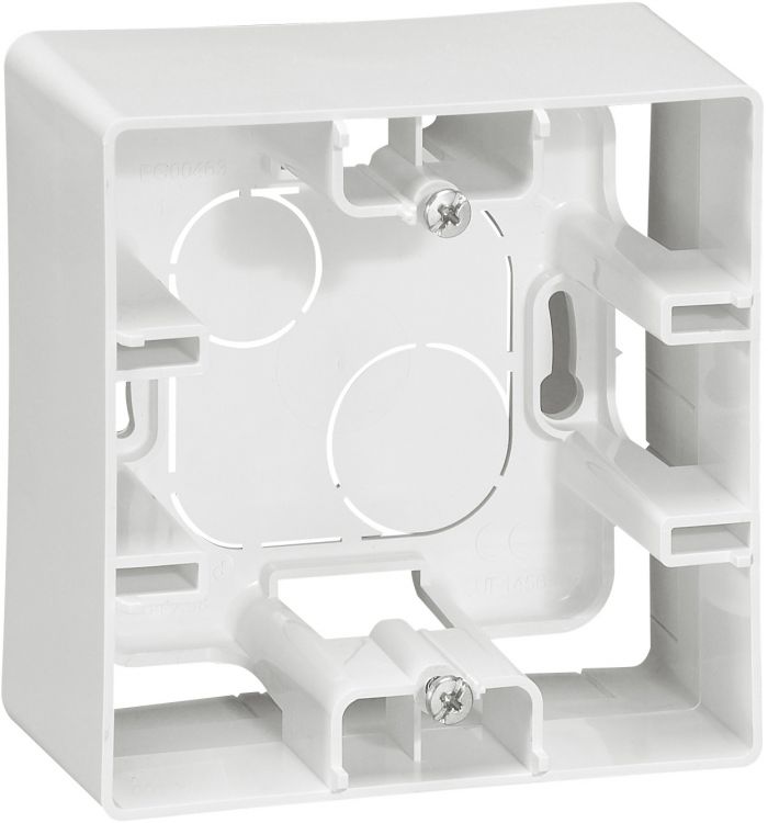 

Коробка накладная Legrand 672510 Etika - монтажная, 1 пост, белая, 672510