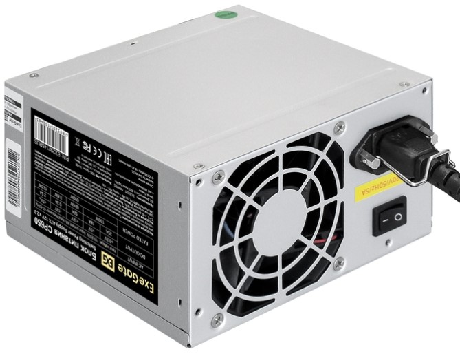 

Блок питания ATX Exegate EX292145RUS-S 650W, 80mm fan, кабель 220V с защитой от выдергивания, EX292145RUS-S