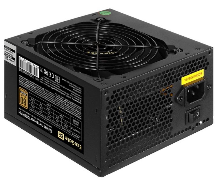 

Блок питания ATX Exegate EX292158RUS 1200W, APFC, 80 PLUS Bronze 120mm fan, EX292158RUS