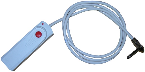 Кнопка HostCall К-02С5 стандартного вызова для лежачих больных, шнур 1,5 м, цвет белый, размер 35x115x20