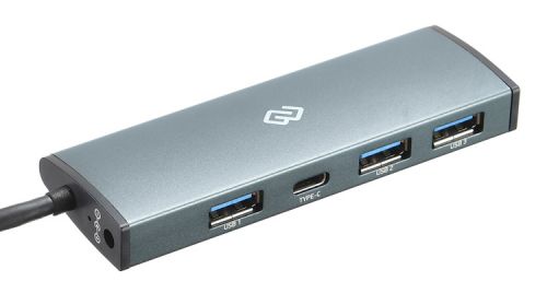 Разветвитель USB 3.1 Digma HUB-3U3.0С-UC-G 3*USB 3.0, USB Type-C, серый