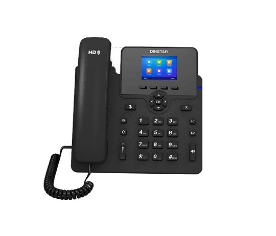Телефон VoiceIP Dinstar C62UP 2xEthernet 10/100/100, цветной TFT-дисплеей 240x320, 6 SIP аккаунтов, G722, Opus