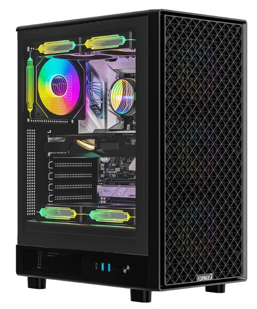 

Корпус ATX Formula V MANA DYNAMIC черный, без БП, боковая панель из закалённого стекла, 2*USB 3.0, USB 3.1, MANA DYNAMIC