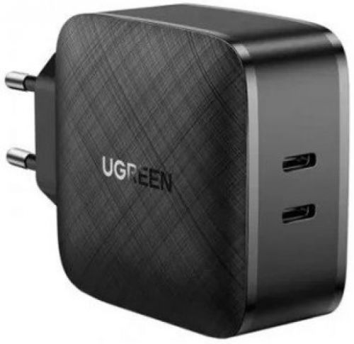 Зарядное устройство сетевое UGREEN CD216 70867 USB Type-C, 66W, цвет: черный