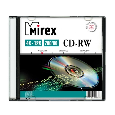 

Диск CD-RW Mirex 202318 700 Mb, 12х, Slim Case, 1шт, 202318