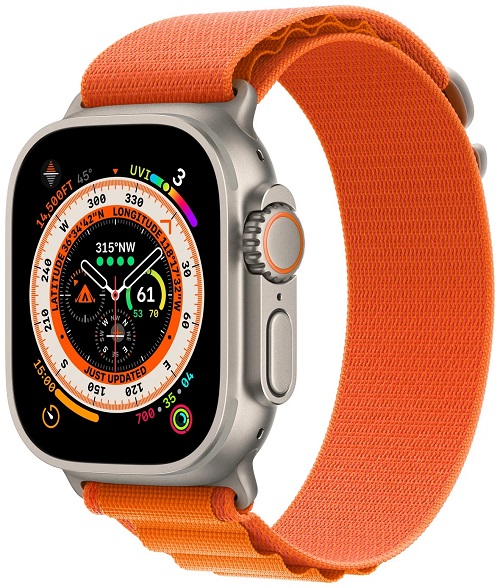 

Часы Apple Watch Ultra 49mm L Titan Case/Orange Alpine Loop, Watch Ultra 49mm