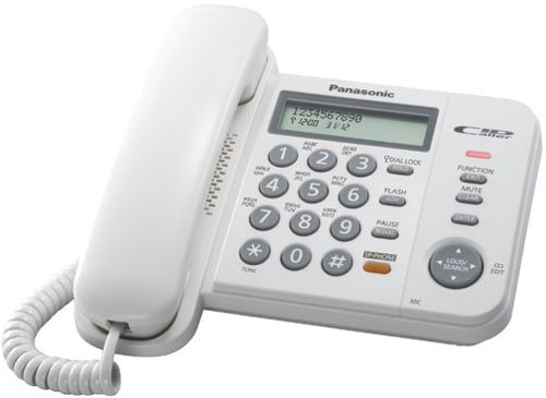 Телефон проводной Panasonic KX-TS2358RUW