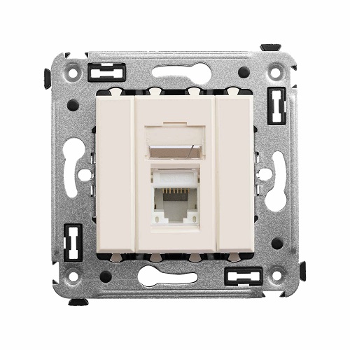 

Розетка компьютерная DKC 4405293 RJ-45 в стену, кат.6 одинарная, "Ванильная дымка", "Avanti", 4405293