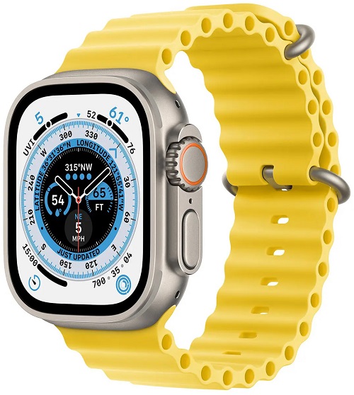 

Часы Apple Watch Ultra 49mm Titan Case/Yellow Ocean Band, Watch Ultra 49mm