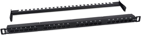 

Патч-панель Cabeus PLHD-24-Cat.6a-Dual-180-0,5U 19", 0,5U, Cat 6A, 24 порта RJ45 (8p8c), неэкранированная, Dual IDC (110/KRONE), PLHD-24-Cat.6a-Dual-180-0,5U