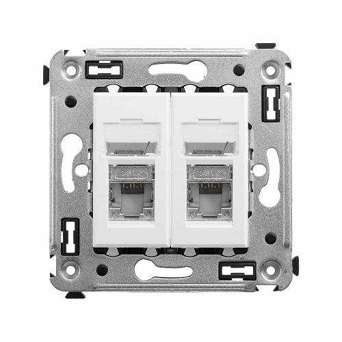 

Розетка DKC 4400394 в стену, RJ-45, кат.6, двойная, экранированная, "Белое облако", "Avanti", 4400394