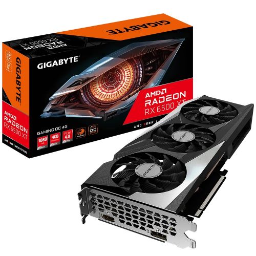 

Видеокарта PCI-E GIGABYTE Radeon RX 6500 XT GAMING OC (GV-R65XTGAMING OC-4GD), Radeon RX 6500 XT GAMING OC (GV-R65XTGAMING OC-4GD)