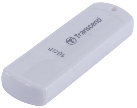 Накопитель USB 2.0 16GB Transcend JetFlash 370 TS16GJF370 белый