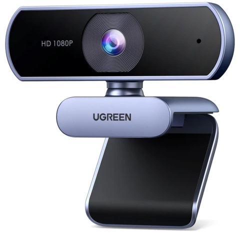 

Веб-камера UGREEN CM678 15728_ USB 1080P@30hz. Цвет: серебристый, CM678