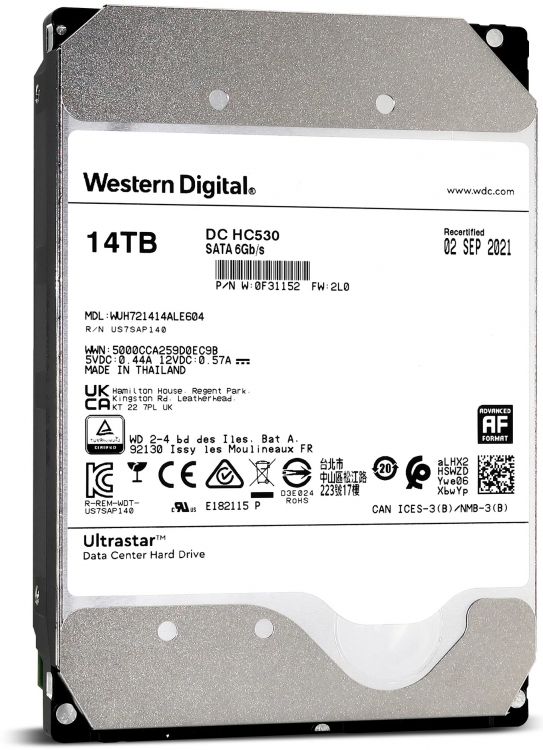 Жесткий диск 14TB SATA 6Gb/s Western Digital WUH721414ALE604 3.5", 512MB, 7200rmp