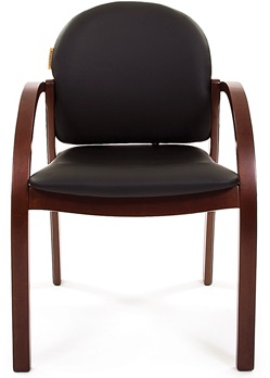 Кресло офисное Chairman 659 6066646 черное матовое/темный орех (Теrrа), экокожа, до 100 кг