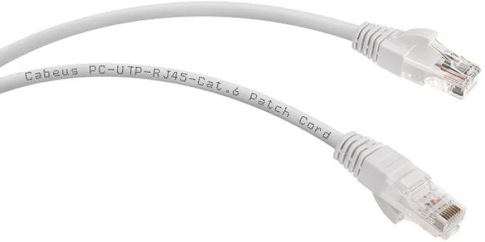 Cabeus PC-UTP-RJ45-Cat.6-2m-WH