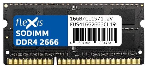Модуль памяти SODIMM DDR4 16GB Flexis FUS416G2666CL19 PC4-21300 2666MHz CL19 1.2V