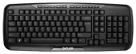 Клавиатура Delux K6200 черная, Slim, MM, USB 6938820410638