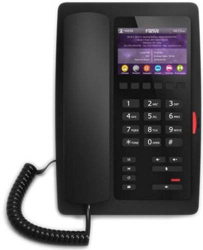 Телефон VoiceIP Fanvil H5 2 порта 10/100 Мбит, PoE, цветной дисплей, черный