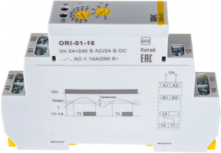 

Реле контроля тока IEK ORI-01-16 ORI 1,6-16А 24-240В AC/24В DC, ORI-01-16