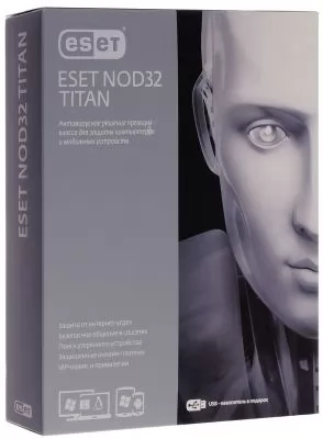 Eset NOD32 TITAN v.2 на 1 год для 3ПК и 1 мобильного устройства (коробка)