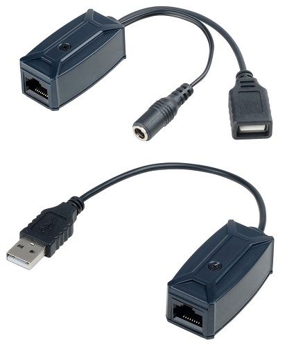 Удлинитель SC&T UE01 без БП USB интерфейса по кабелю витой пары (CAT5 и выше), комплект приёмник+пер