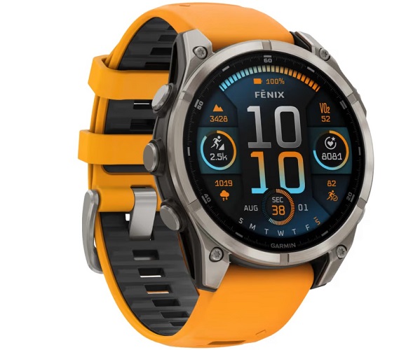 

Часы Garmin Fenix 8 AMOLED Sapphire 010-02904-11 47мм, оранжевый ремешок, титановый серый, Fenix 8 AMOLED Sapphire