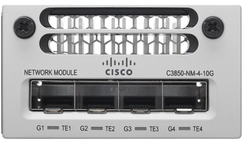Модуль Cisco C3850-NM-4-10G= 3850 4 x 10GE модуль cisco c3kx sm 10g