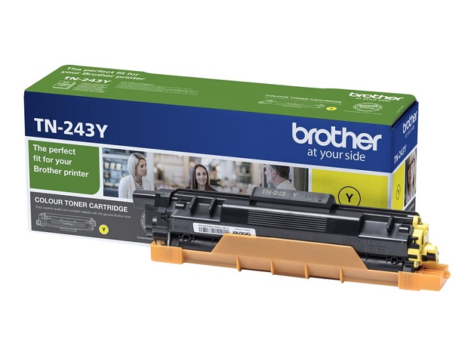 

Тонер-картридж Brother TN243Y желтый для DCP-9010 HL-3040/3050/3070 MFC-9010/9120/9320, 1000стр, TN243Y