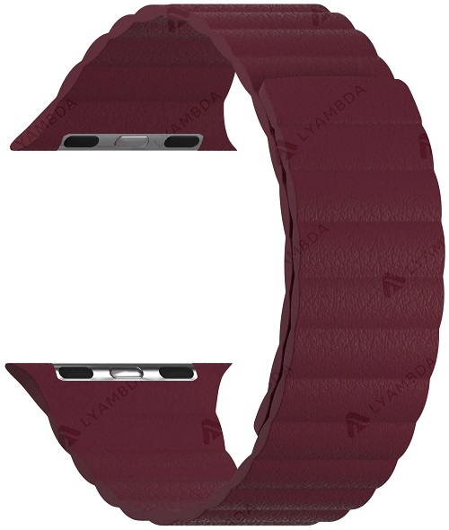 

Ремешок на руку Lyambda POLLUX DSP-24-40-WR кожаный для Apple Watch 38/40/41 mm wine red, POLLUX