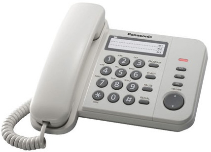 Телефон проводной Panasonic KX-TS2352RUW - фото 1