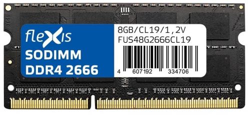 Модуль памяти SODIMM DDR4 8GB Flexis FUS48G2666CL19 PC4-21300 2666MHz CL19 1.2V - фото 1