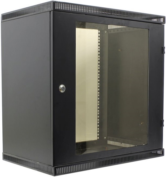 Шкаф настенный 19, 12U NT WALLBOX LIGHT 12-66 B 176975 черный, 600*650, дверь стекло-металл