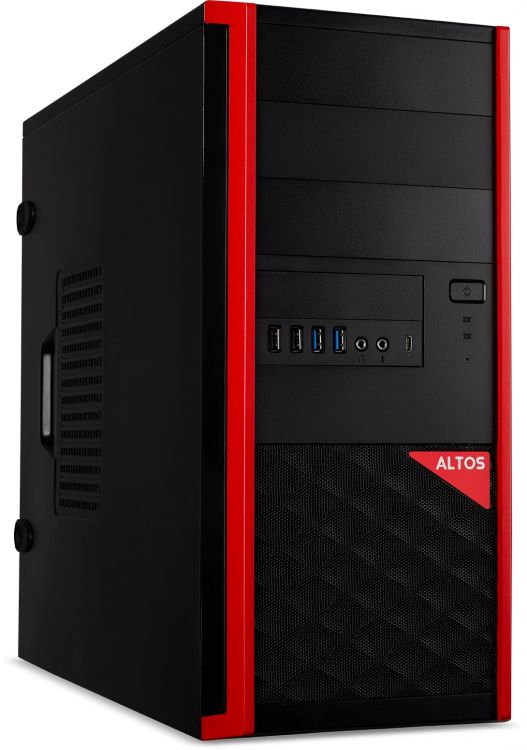 Компьютер Acer Altos BrainSphere P10 F7 US.RRKTA.01L i5-11400/8GB/256GB SSD/GF RTX3070 Blower 8GB/noOS/black+red