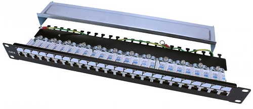 

Патч-панель Hyperline PP3-19-24-8P8C-C6-SH-110D 19", 1U, Cat 6, 24 порта RJ45 (8p8c), экранированная, Dual IDC (110/KRONE), PP3-19-24-8P8C-C6-SH-110D