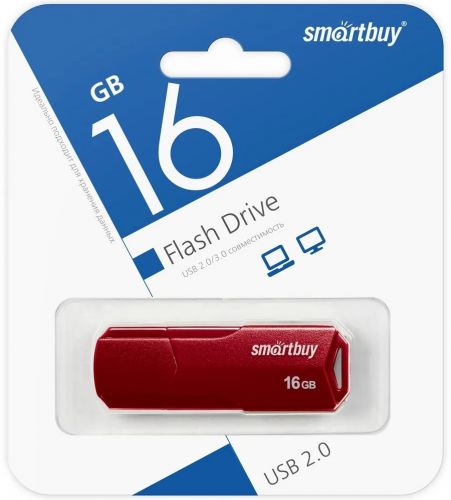 

Накопитель USB 2.0 16GB SmartBuy SB16GBCLU-BG, SB16GBCLU-BG