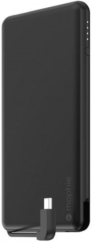 Аккумулятор внешний портативный Mophie Powerstation Plus XL USB-C matte black, встроенный кабель USB-C PD 18W, порт USB-A 15W, 12000 мАч moph_4139 - фото 1