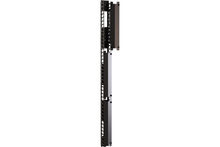 Кабельный организатор Hyperline CMF-R42U-F106-С19-RAL9005 вертикальный для шкафов TSR, с крышкой, для профиля тип 2, дополнительно 19-дюймовые вертика наружные вертикальные и горизонтальные 9 дюймовые лампы фонарь mypads для электроинструментов makita
