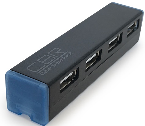 Концентратор USB 2.0 CBR CH 135 4 порта. поддержка Plug/Play, длина провода 4,5см.
