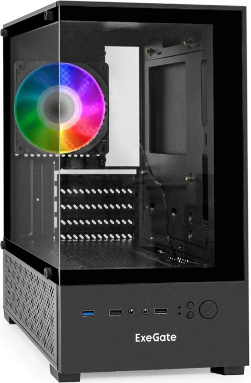

Корпус mATX Exegate i3 SEA-NPX400 EX298749RUS БП 400NPX, боковая и фронтальная панель из закалённого стекла, 2*USB, USB 3.0, i3 SEA-NPX400