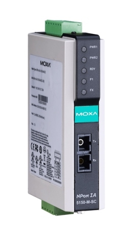 Сервер MOXA NPort IA 5150-S-SC-T 1-портовый асинхронный RS-232/422/485 в Ethernet с одномодовым оптоволоконным сетевым интерфейсом