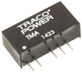 

Преобразователь DC-DC модульный TRACO POWER TMA 2415S Монтаж: на плату, SIP7; P вых: 1 Вт; #: 1; U вх: 21.6...26.4 В; Выход: 15 В; Защита: КЗ, TMA 2415S