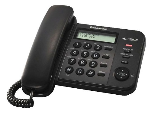 цена Телефон проводной Panasonic KX-TS2358RUB