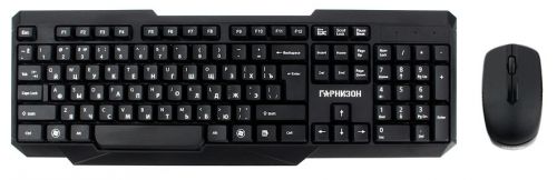 Клавиатура и мышь Wireless Гарнизон GKS-115 черная, 1200 dpi