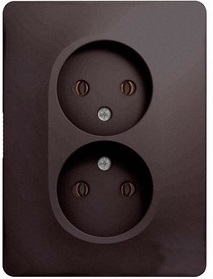 

Розетка Systeme Electric GSL001320 GLOSSA двойная без заземления в сборе (графит), GSL001320