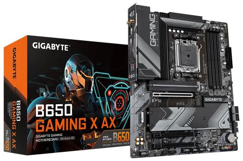 Материнская плата ATX GIGABYTE B650 GAMING X AX (AM5, AMD B650, 4*DDR5 (6400), 4*SATA 6G RAID, 3*M.2